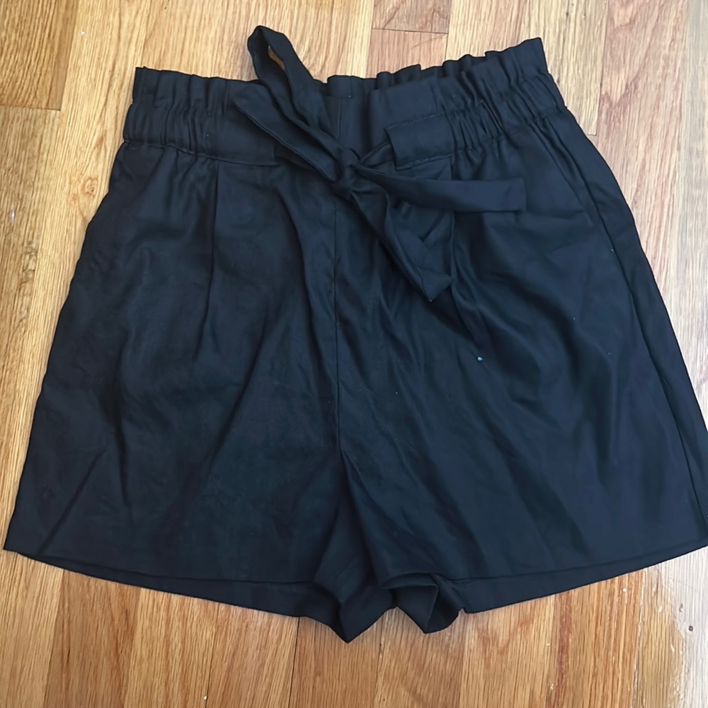 Express Formal Black High Waisted Bow Shorts